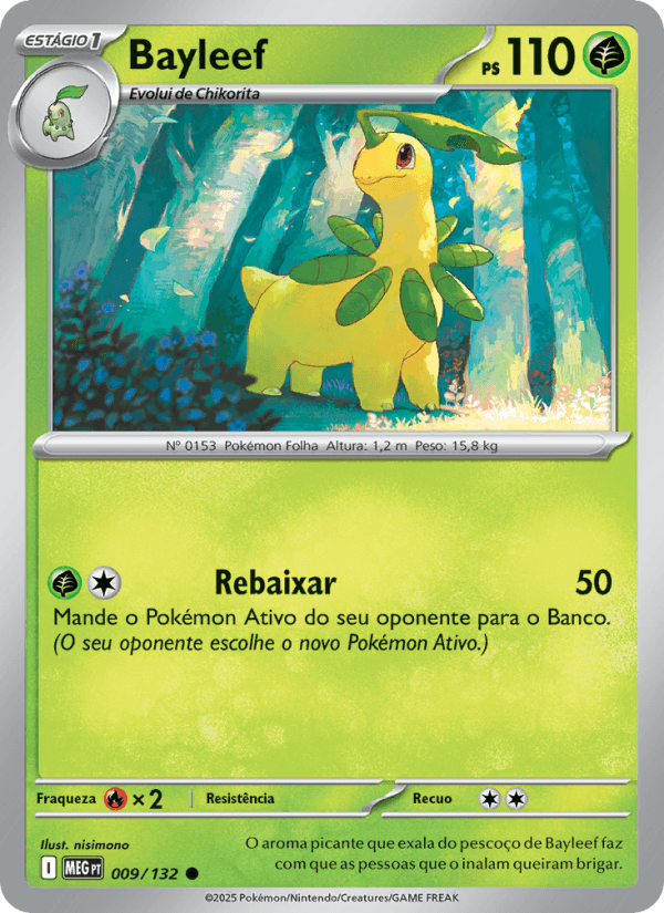 Bayleef, carta 009 da expansão Mega Evolução