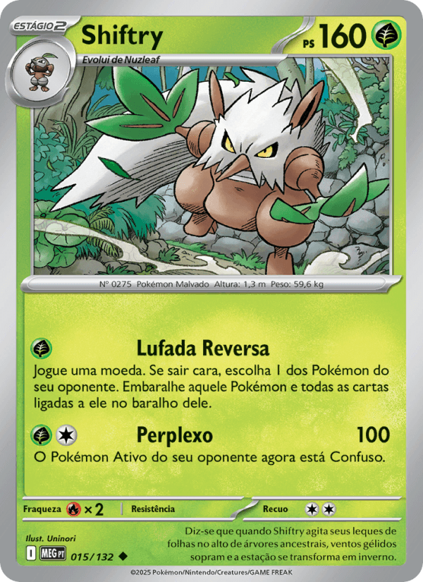 Shiftry, carta 015 da expansão Mega Evolução