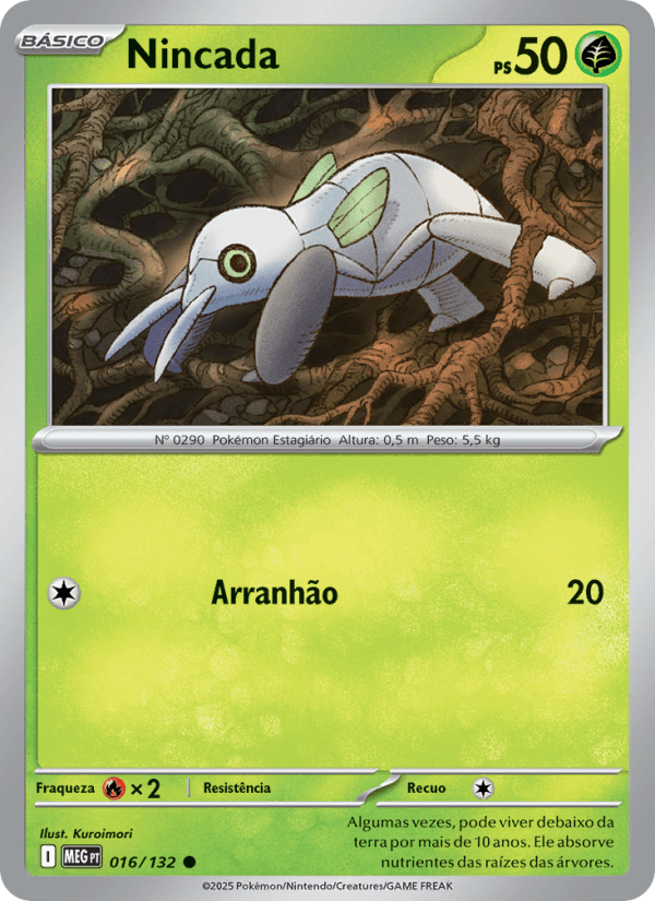 Nincada, carta 016 da expansão Mega Evolução