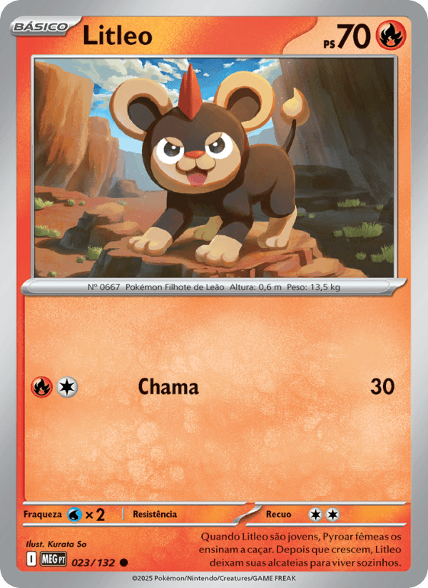 Litleo, carta 023 da expansão Mega Evolução