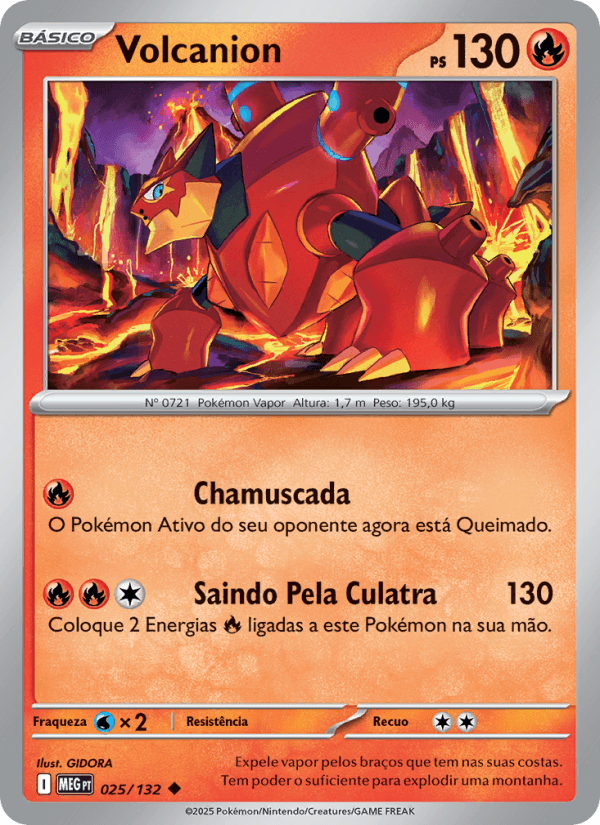 Volcanion, carta 025 da expansão Mega Evolução
