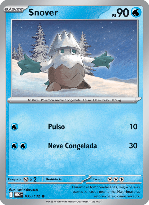 Snover, carta 035 da expansão Mega Evolução