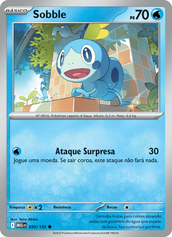 Sobble, carta 039 da expansão Mega Evolução