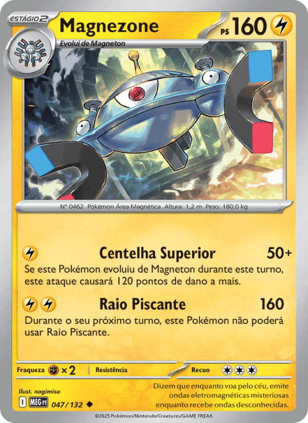Magnezone, carta 047 da expansão Mega Evolução