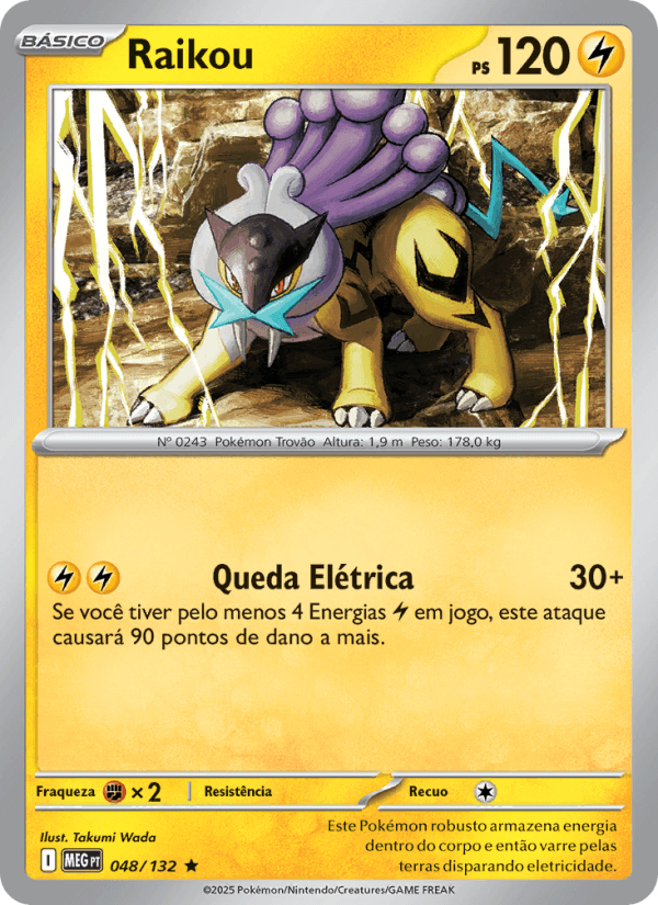 Raikou, carta 048 da expansão Mega Evolução