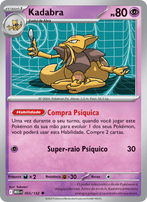 Kadabra, carta 055 da expansão Mega Evolução