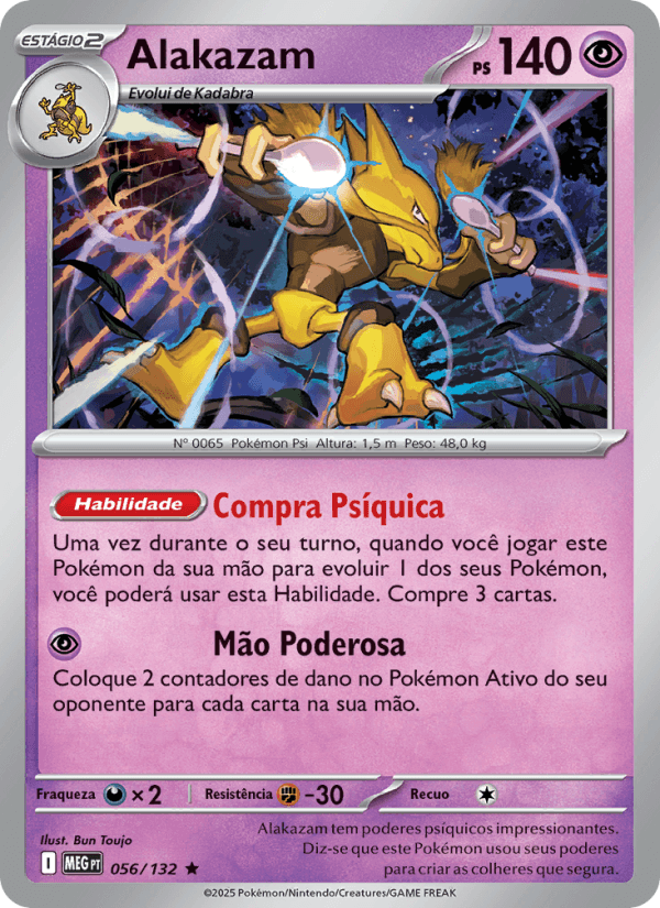 Alakazam, carta 056 da expansão Mega Evolução