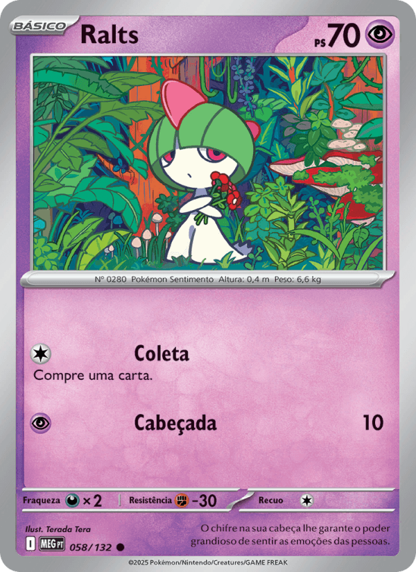 Ralts, carta 058 da expansão Mega Evolução