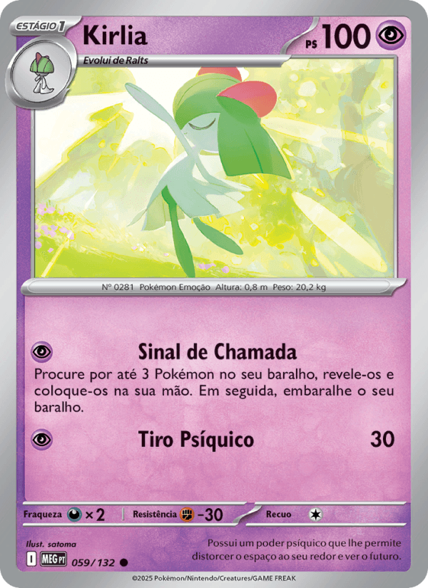 Kirlia, carta 059 da expansão Mega Evolução