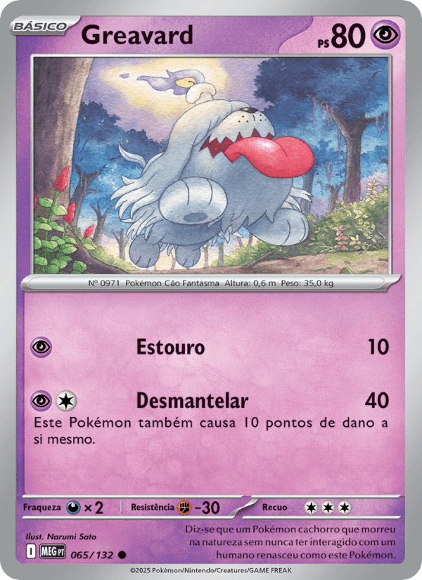 Greavard, carta 065 da expansão Mega Evolução