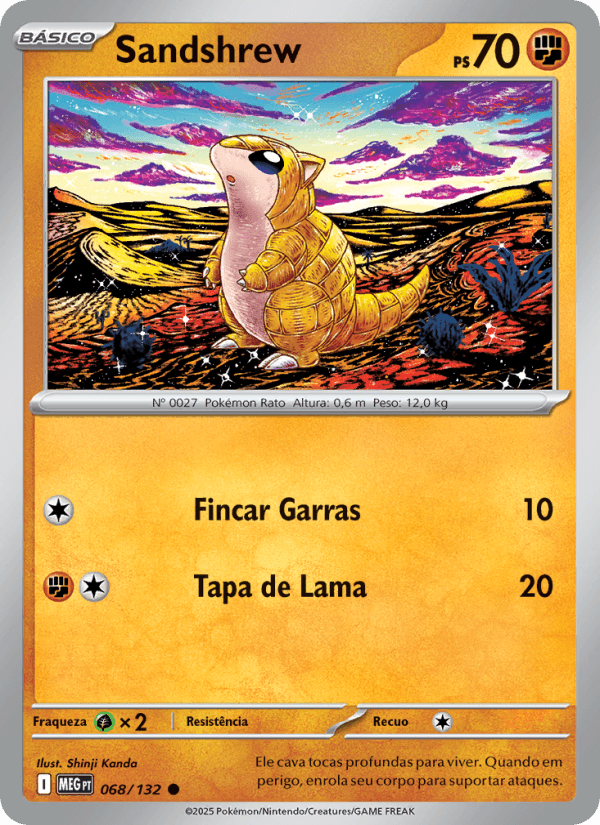 Sandshrew, carta 068 da expansão Mega Evolução