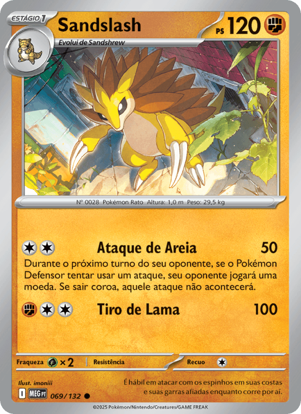 Sandslash, carta 069 da expansão Mega Evolução