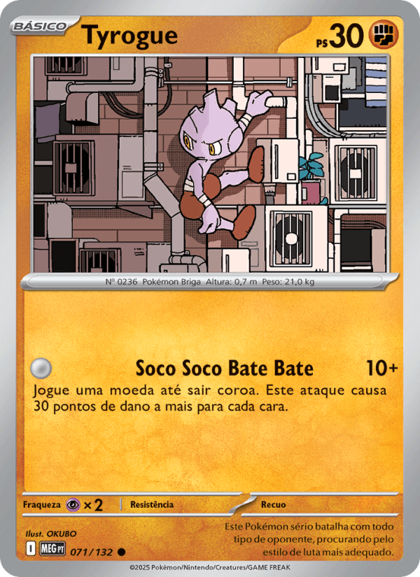 Tyrogue, carta 071 da expansão Mega Evolução