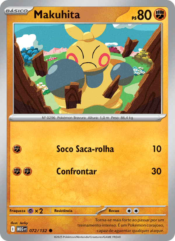 Makuhita, carta 072 da expansão Mega Evolução