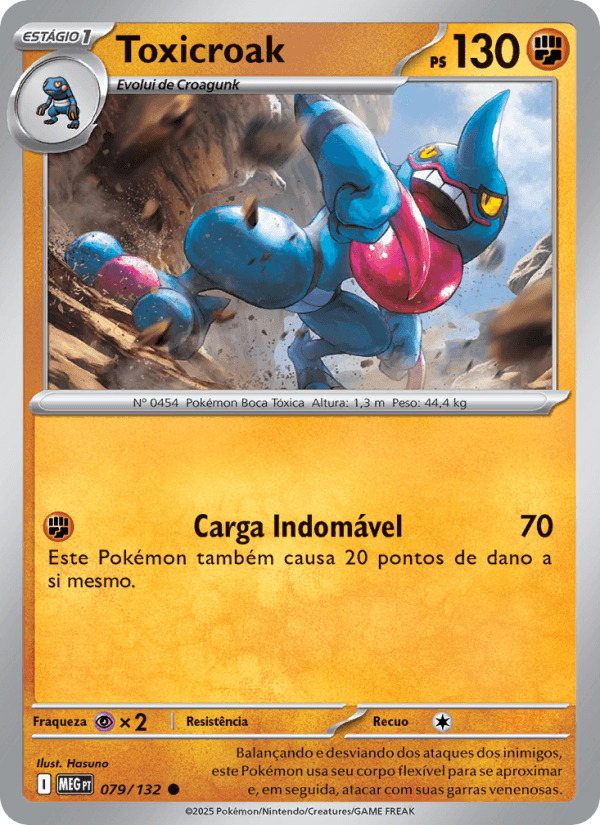 Toxicroak, carta 079 da expansão Mega Evolução