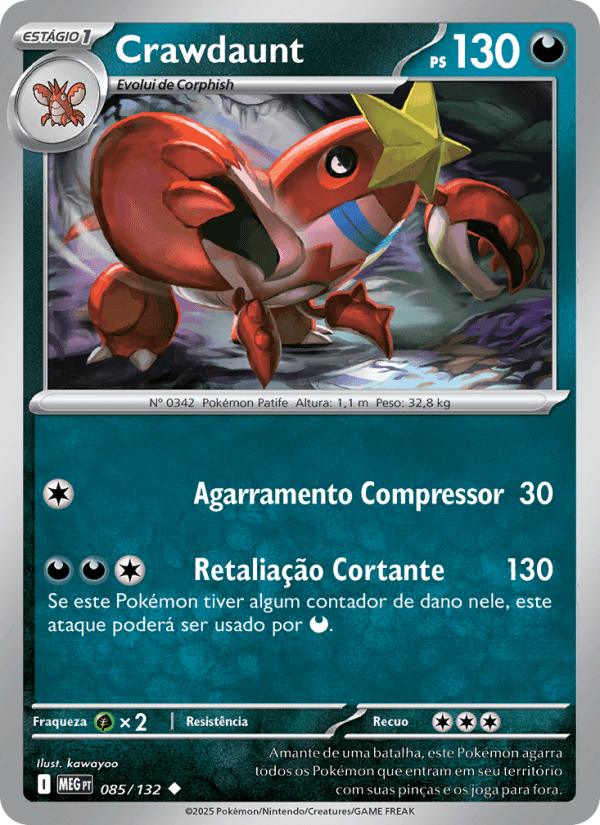 Crawdaunt, carta 085 da expansão Mega Evolução