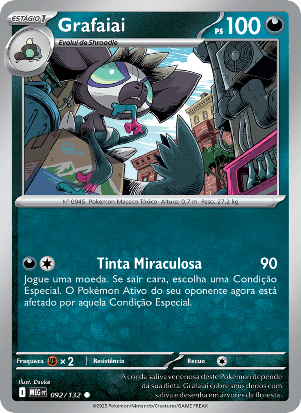 Grafaiai, carta 092 da expansão Mega Evolução