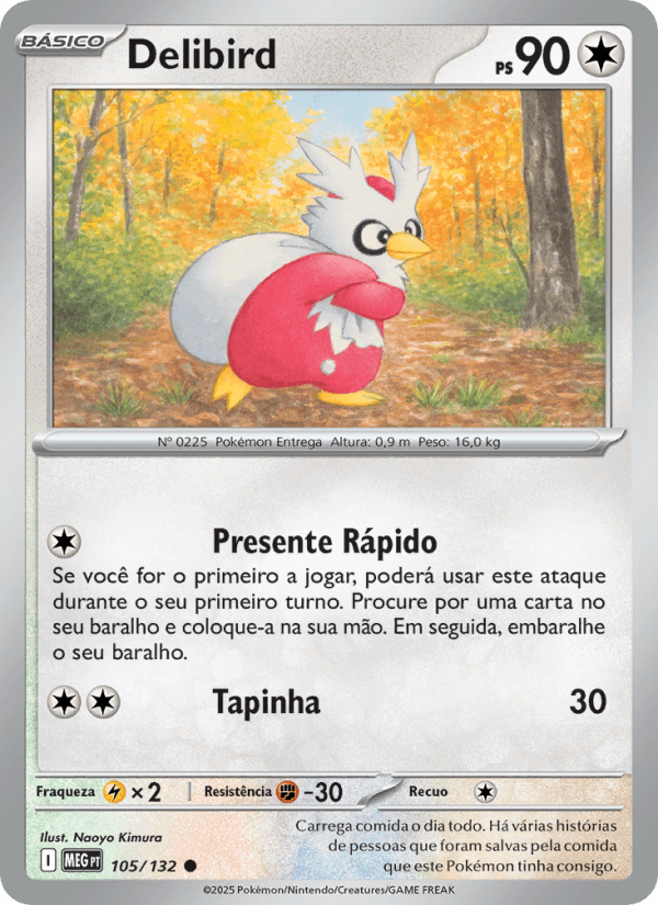 Delibird, carta 105 da expansão Mega Evolução