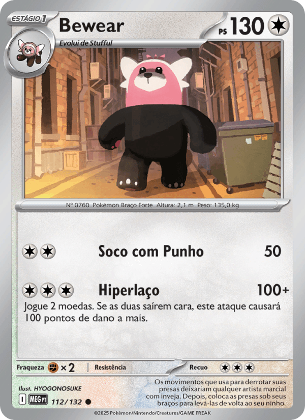 Bewear, carta 112 da expansão Mega Evolução