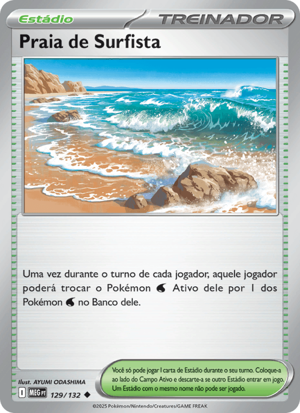 Praia de Surfista, carta 129 da expansão Mega Evolução