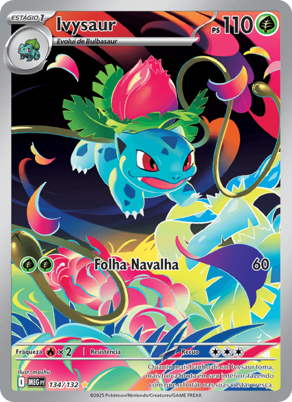 Ivysaur, carta 134 da expansão Mega Evolução