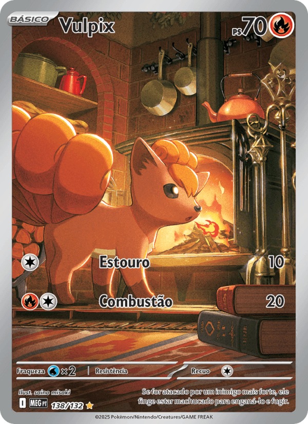 Vulpix, carta 138 da expansão Mega Evolução