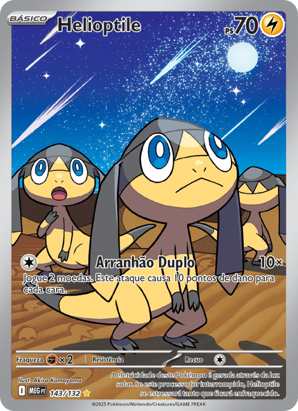 Helioptile, carta 143 da expansão Mega Evolução