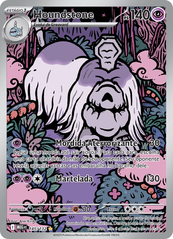 Houndstone, carta 145 da expansão Mega Evolução