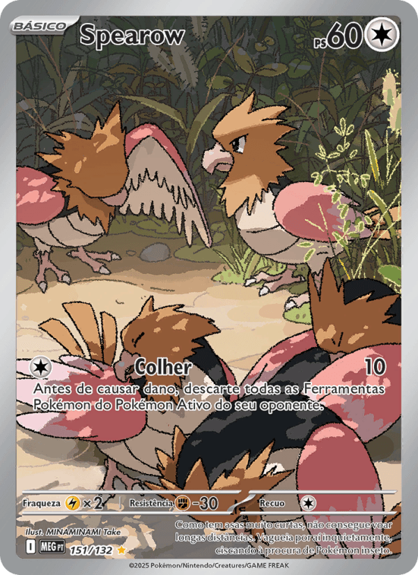 Spearow, carta 151 da expansão Mega Evolução