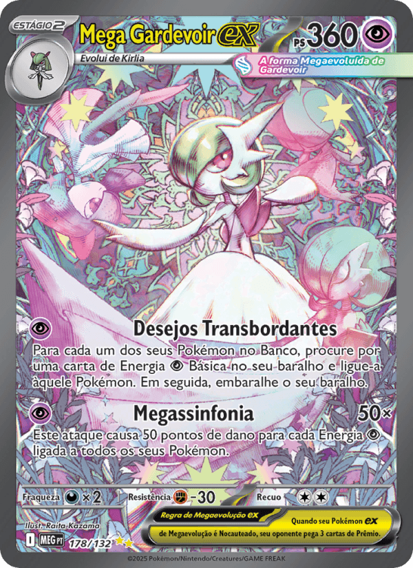 Mega Gardevoir ex, carta 178 da expansão Mega Evolução