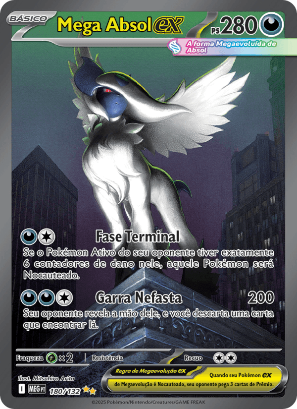 Mega Absol ex, carta 180 da expansão Mega Evolução