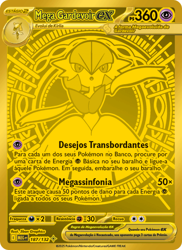 Mega Gardevoir ex, carta 187 da expansão Mega Evolução