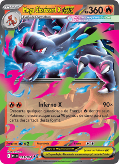 Mega Charizard X ex — carta 013 de Fogo Fantasmagórico