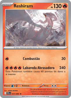 Reshiram — carta 017 de Fogo Fantasmagórico