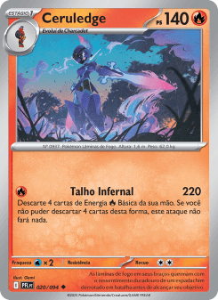 Ceruledge — carta 020 de Fogo Fantasmagórico