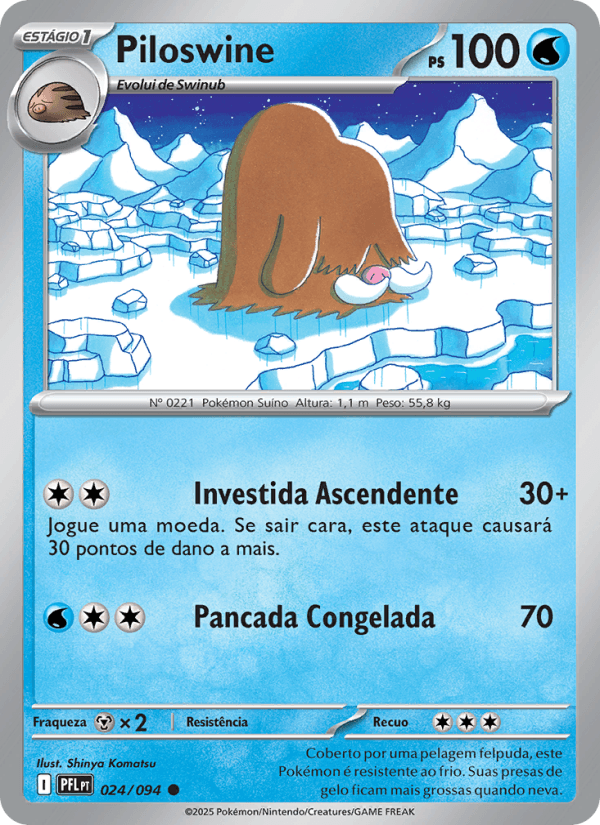Piloswine, carta 024 da expansão Fogo Fantasmagórico