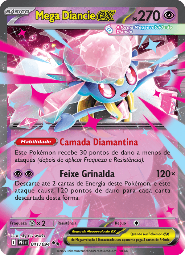 Mega Diancie ex, carta 041 da expansão Fogo Fantasmagórico