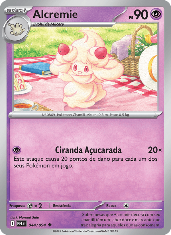 Alcremie, carta 044 da expansão Fogo Fantasmagórico