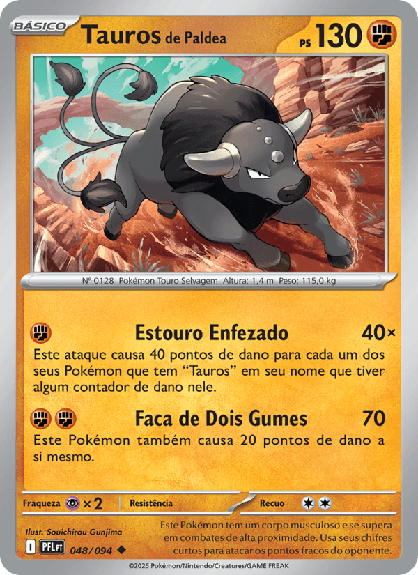 Tauros de Paldea, carta 048 da expansão Fogo Fantasmagórico