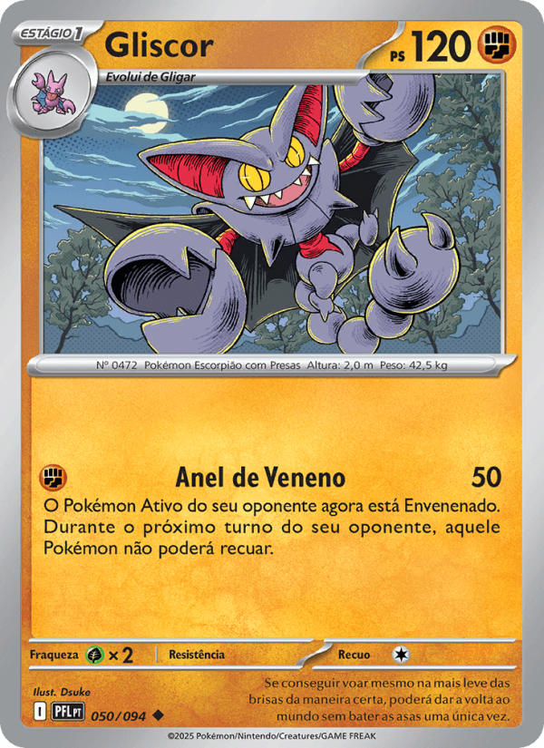 Gliscor, carta 050 da expansão Fogo Fantasmagórico