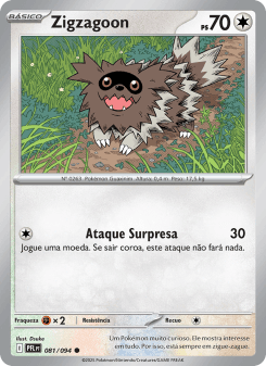 Zigzagoon — carta 081 de Fogo Fantasmagórico