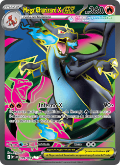 Mega Charizard X ex — carta 109 de Fogo Fantasmagórico