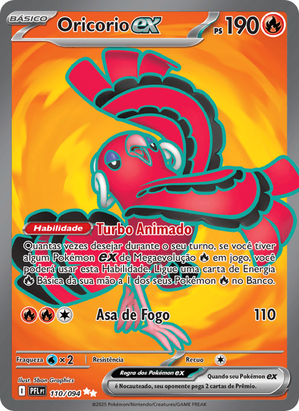 Oricorio ex, carta 110 da expansão Fogo Fantasmagórico