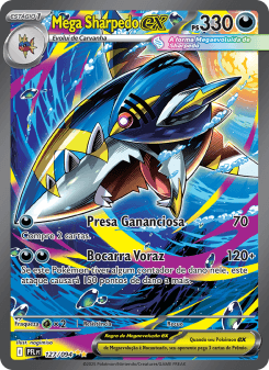 Mega Sharpedo ex — carta 127 de Fogo Fantasmagórico