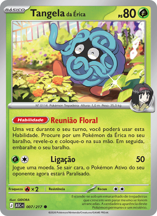 Tangela da Érica, carta 007 da expansão Heróis Excelsos
