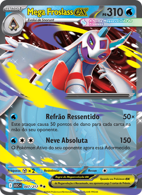 Mega Froslass ex, carta 047 da expansão Heróis Excelsos