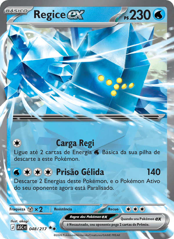 Regice ex, carta 048 da expansão Heróis Excelsos