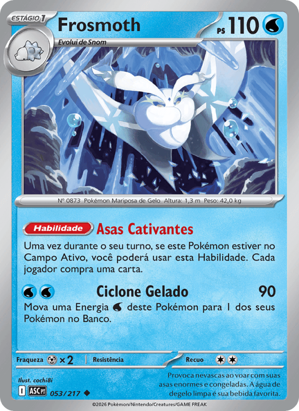 Frosmoth, carta 053 da expansão Heróis Excelsos