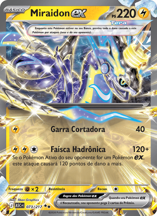 Miraidon ex, carta 073 da expansão Heróis Excelsos