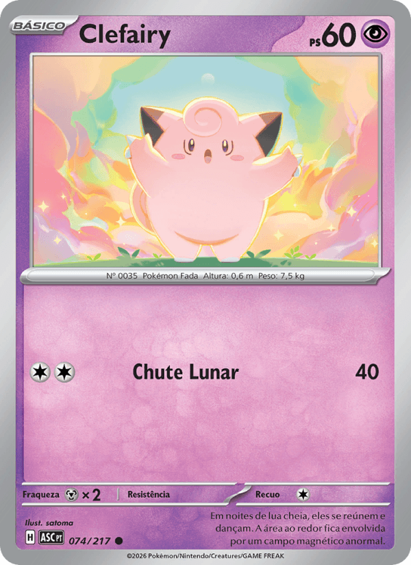 Clefairy, carta 074 da expansão Heróis Excelsos